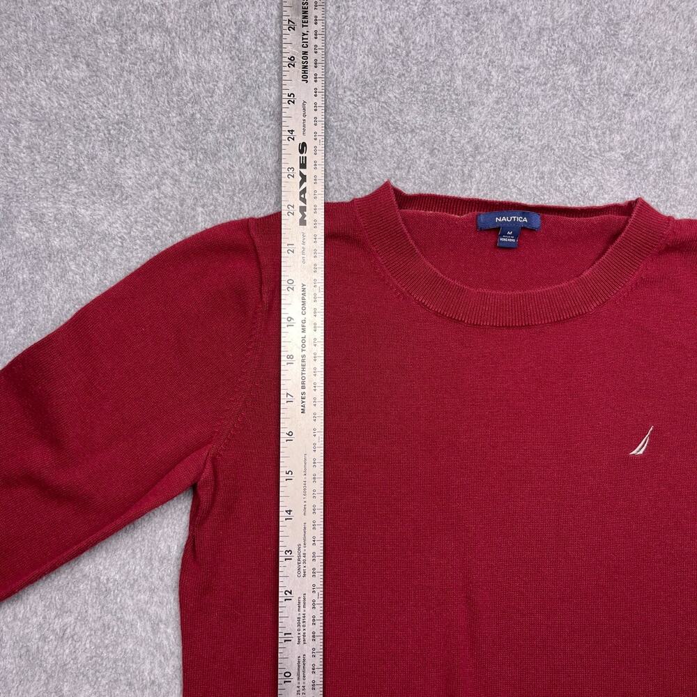 nautica lightweight sweater womens medium red mini logo - Picture 5 of 7
